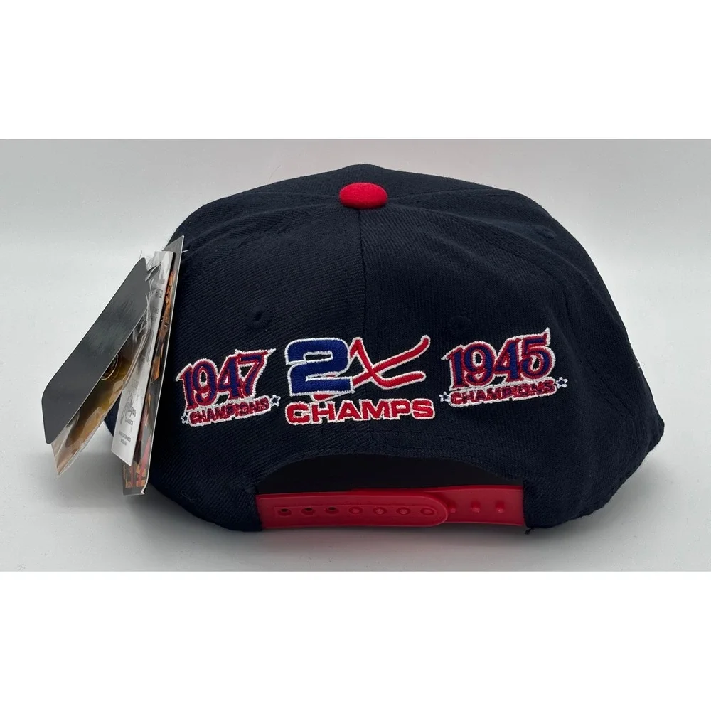 Headgear Classics Cleveland Buckeyes Youth Snapback Hat Navy Red HGNL136-YHAT-22